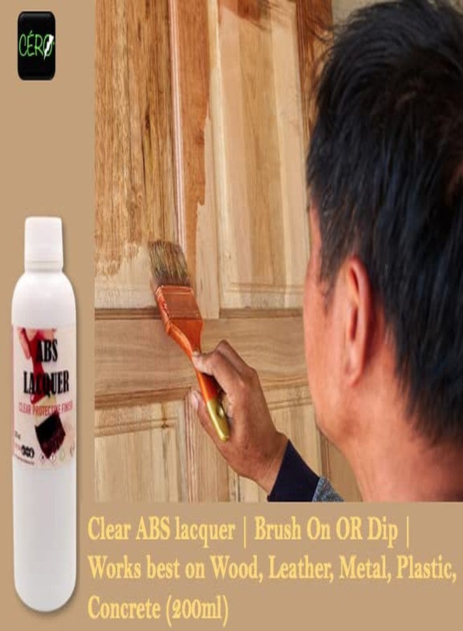 CERO Clear ABS lacquer | Brush On OR Dip | Works best on Wood, Leather, Metal, Plastic, Concrete (200ml) - Image 2